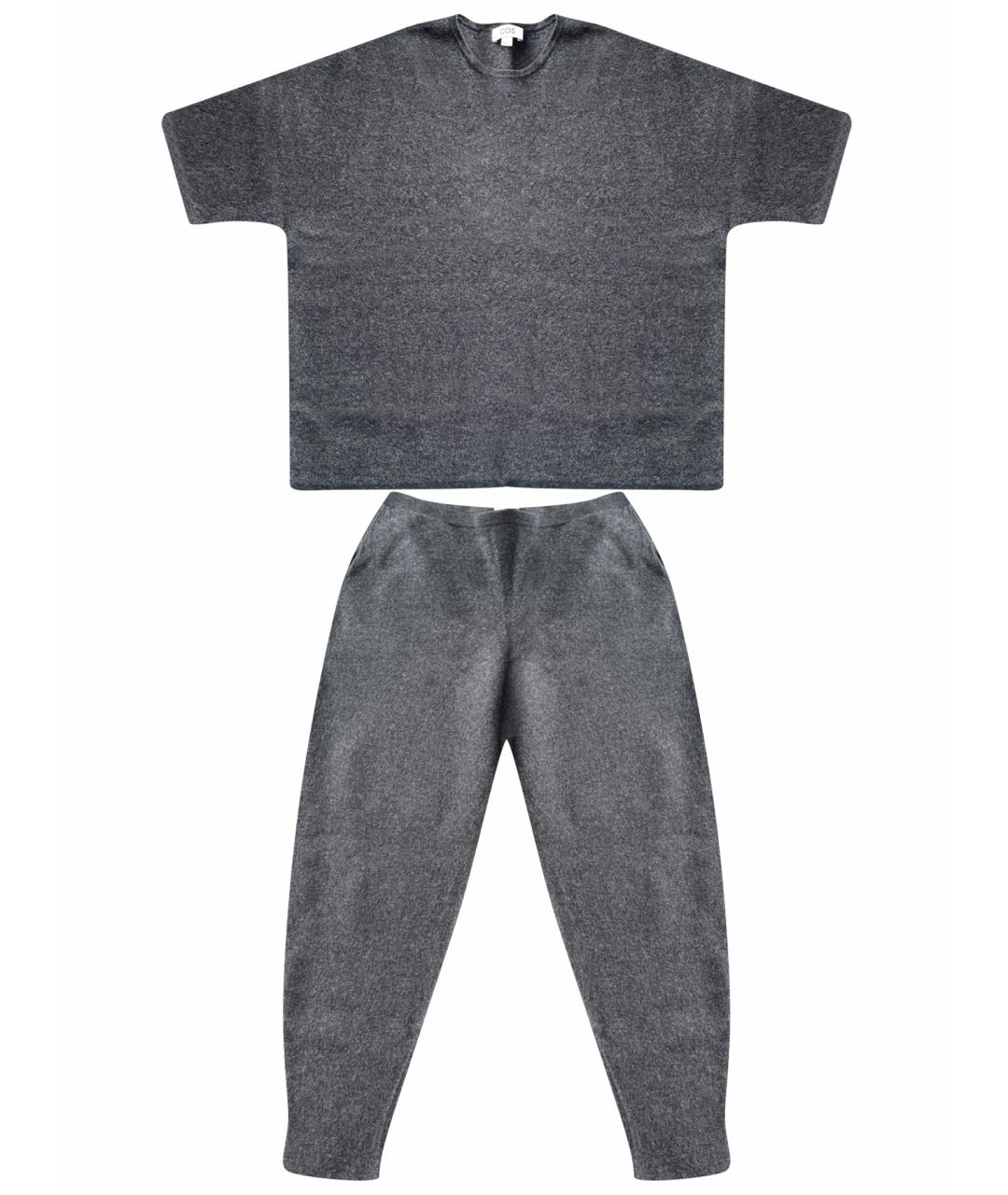 COS Серый шерстяной костюм с брюками, фото 1