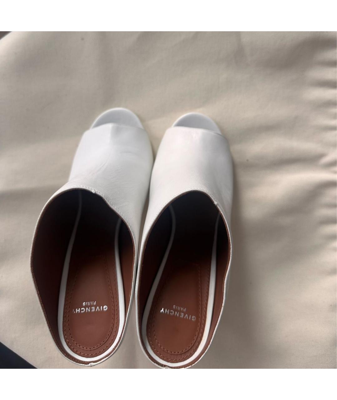 GIVENCHY Белые кожаные мюли, фото 4