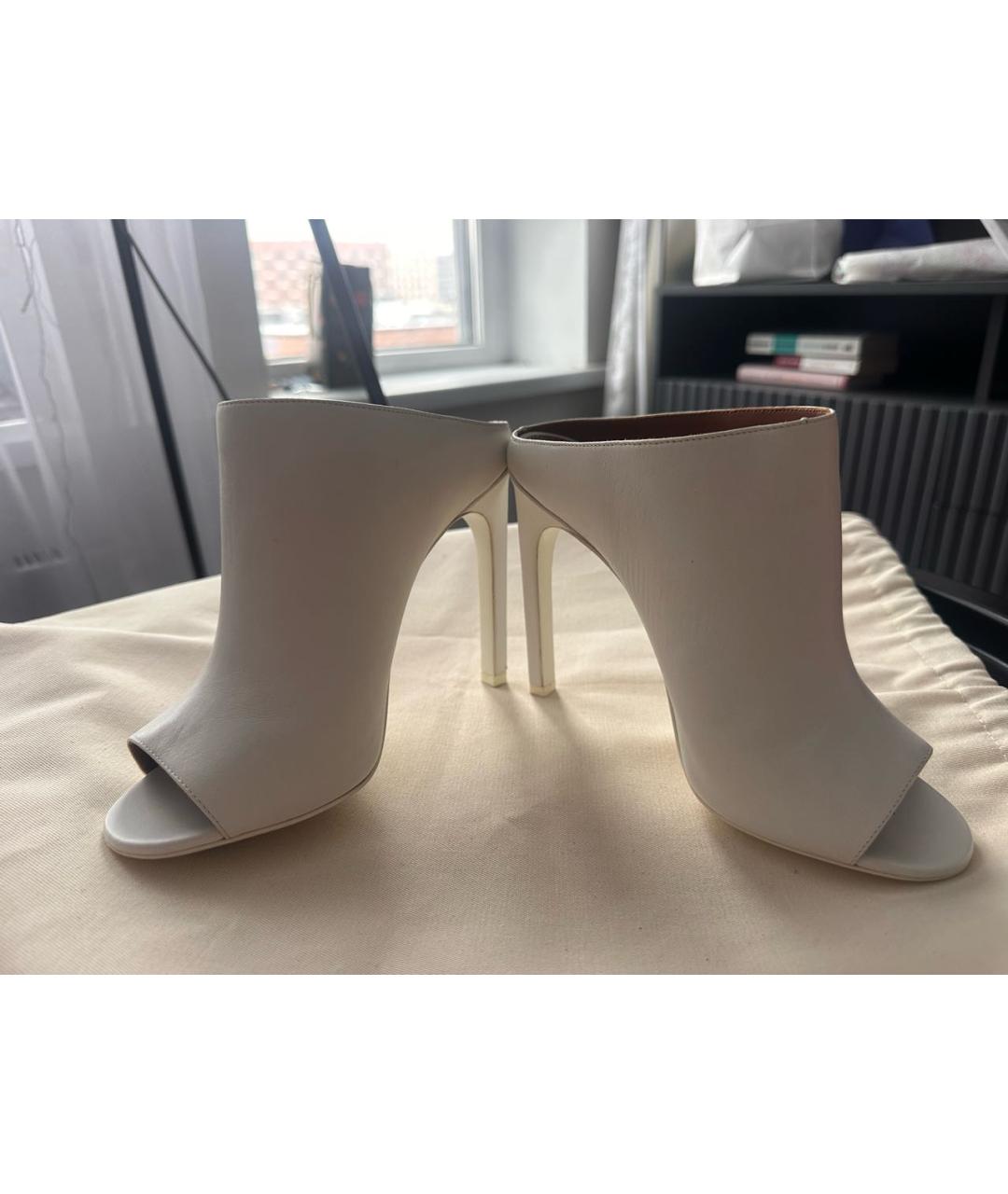 GIVENCHY Белые кожаные мюли, фото 7