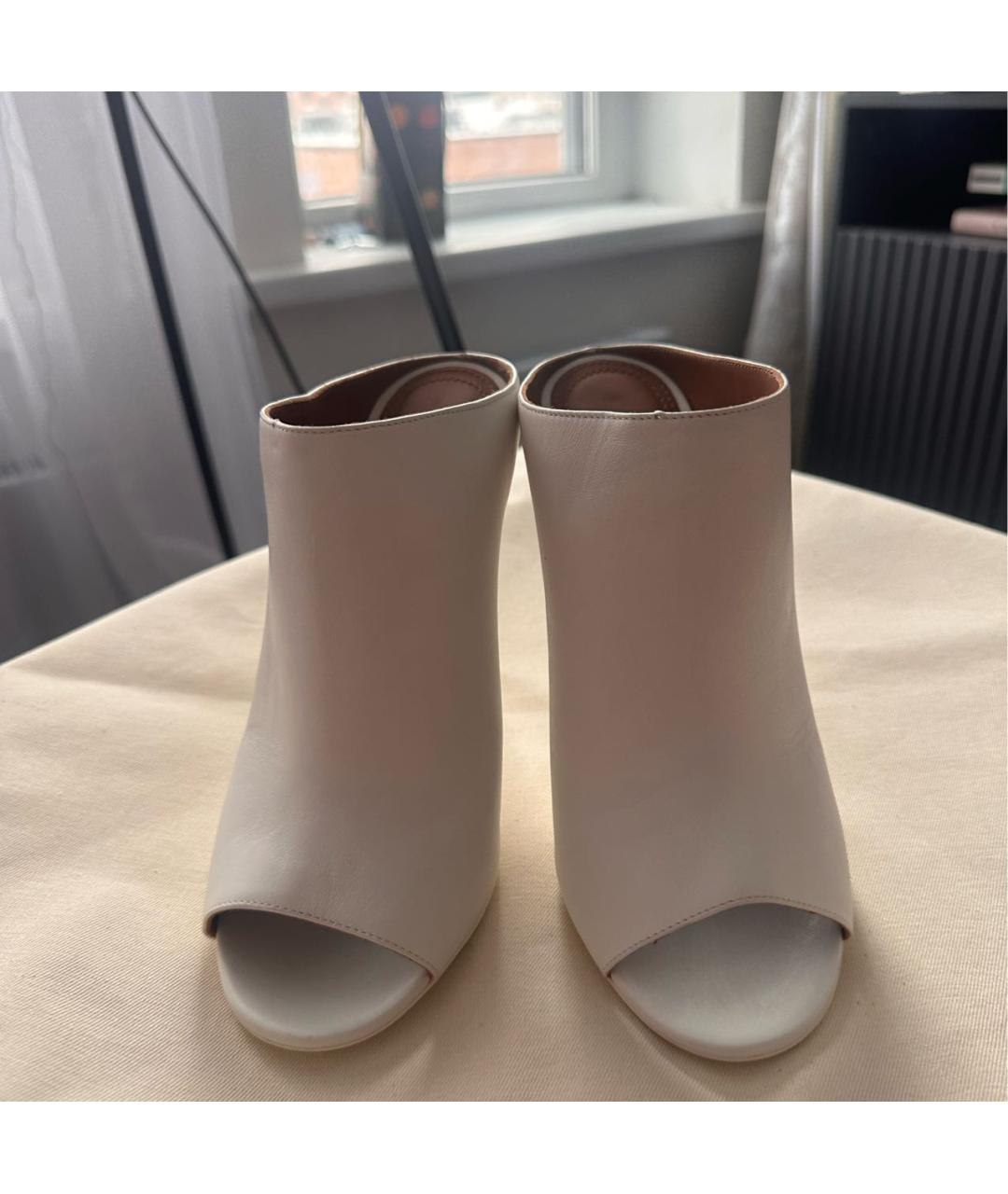 GIVENCHY Белые кожаные мюли, фото 3