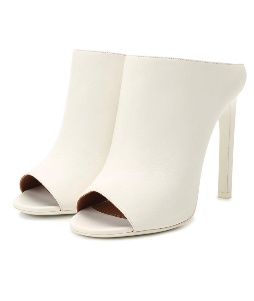 GIVENCHY Белые кожаные мюли, фото 6