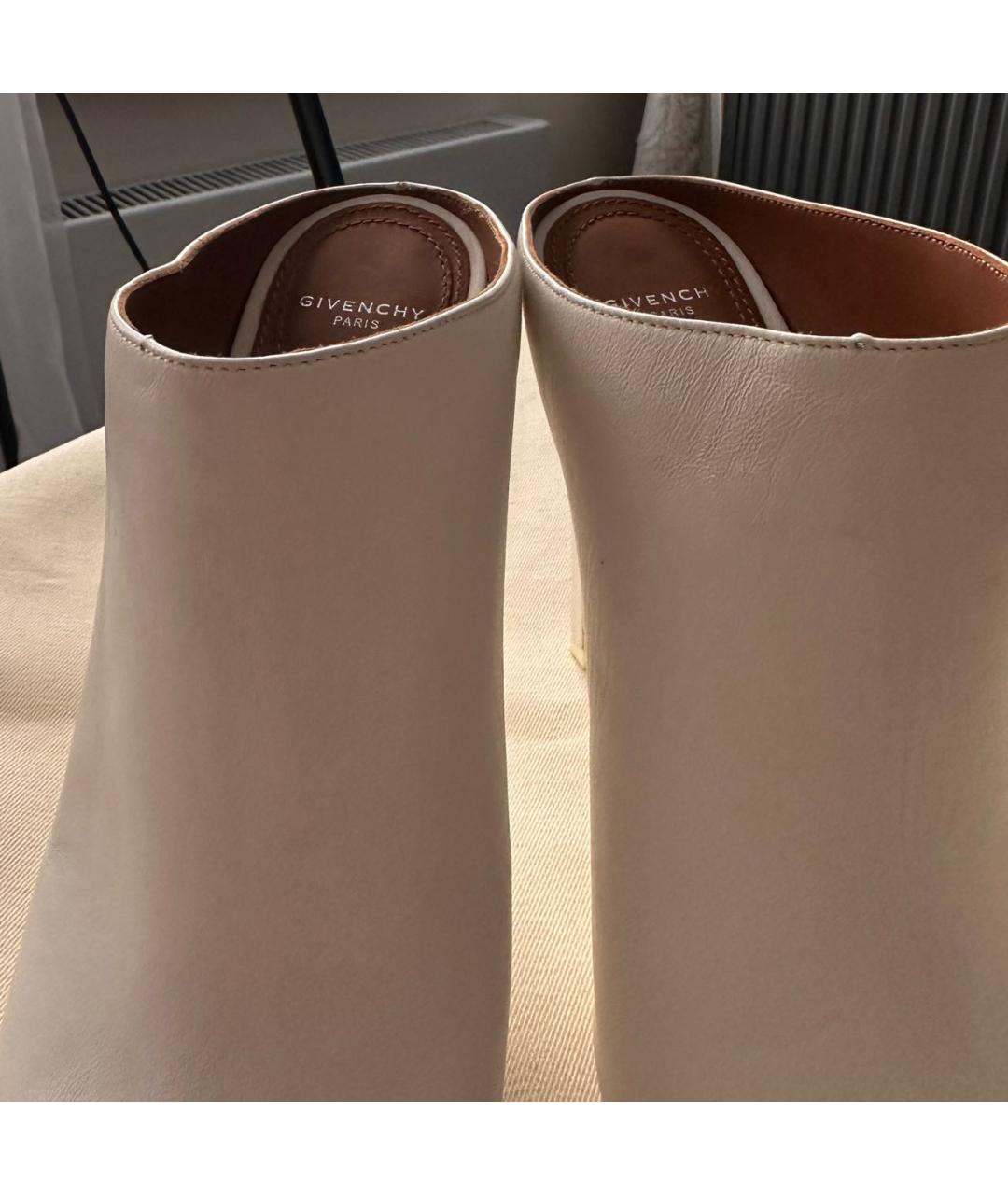 GIVENCHY Белые кожаные мюли, фото 8