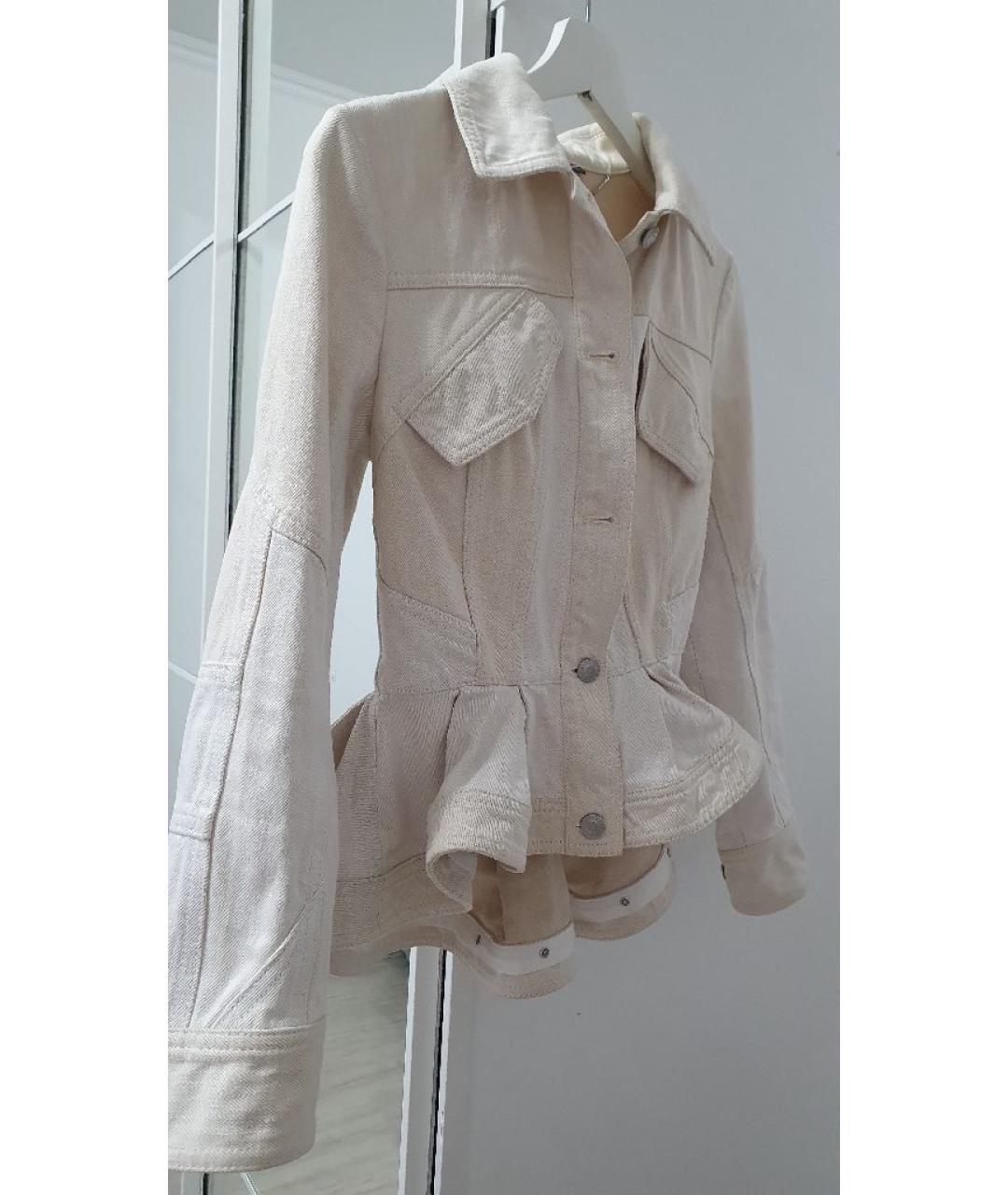 ALEXANDER MCQUEEN Бежевая хлопковая куртка, фото 2
