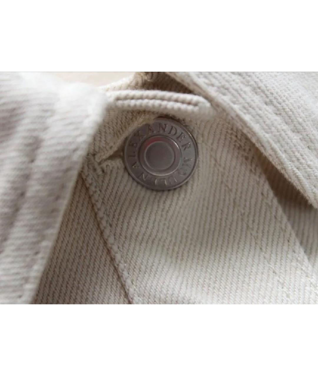 ALEXANDER MCQUEEN Бежевая хлопковая куртка, фото 6