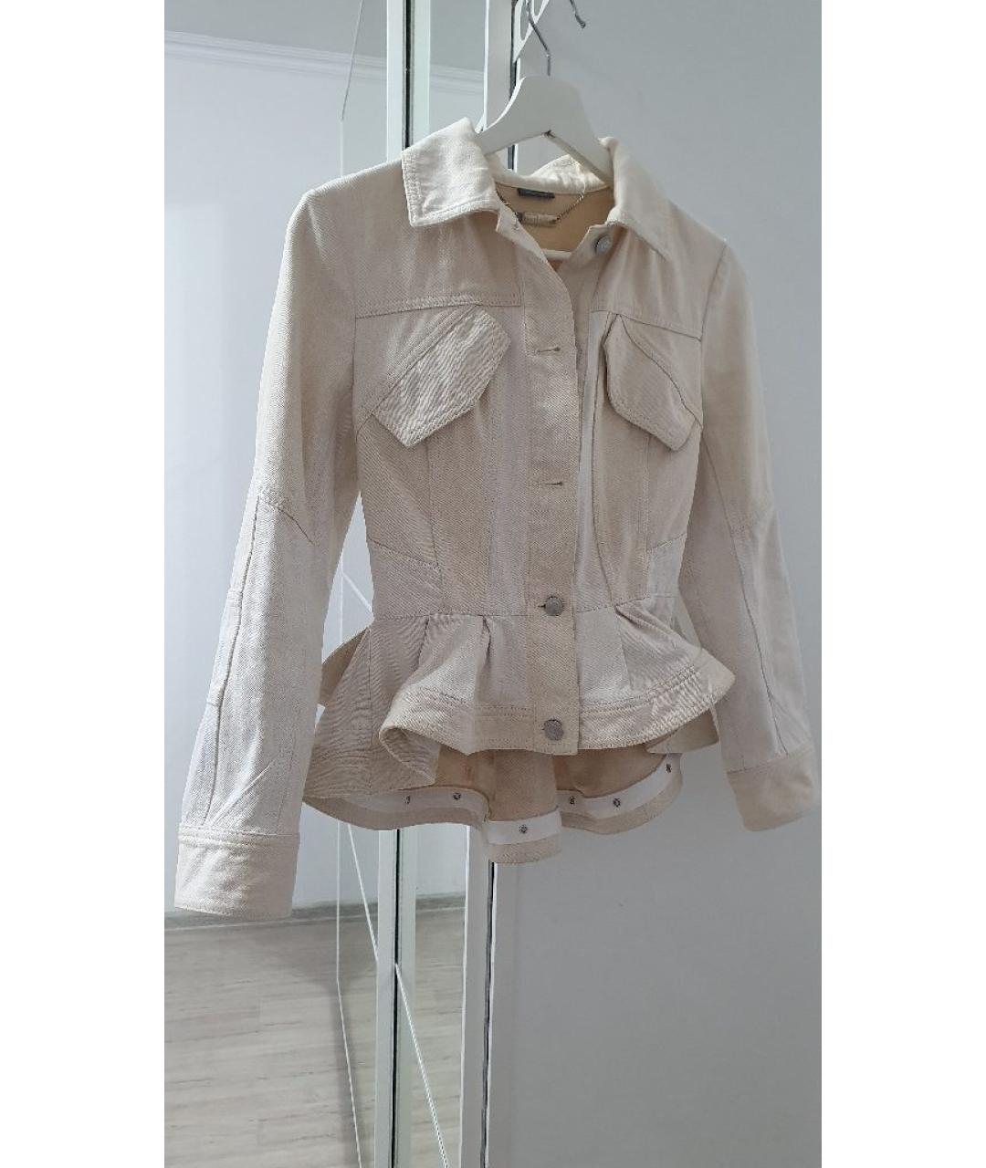 ALEXANDER MCQUEEN Бежевая хлопковая куртка, фото 6