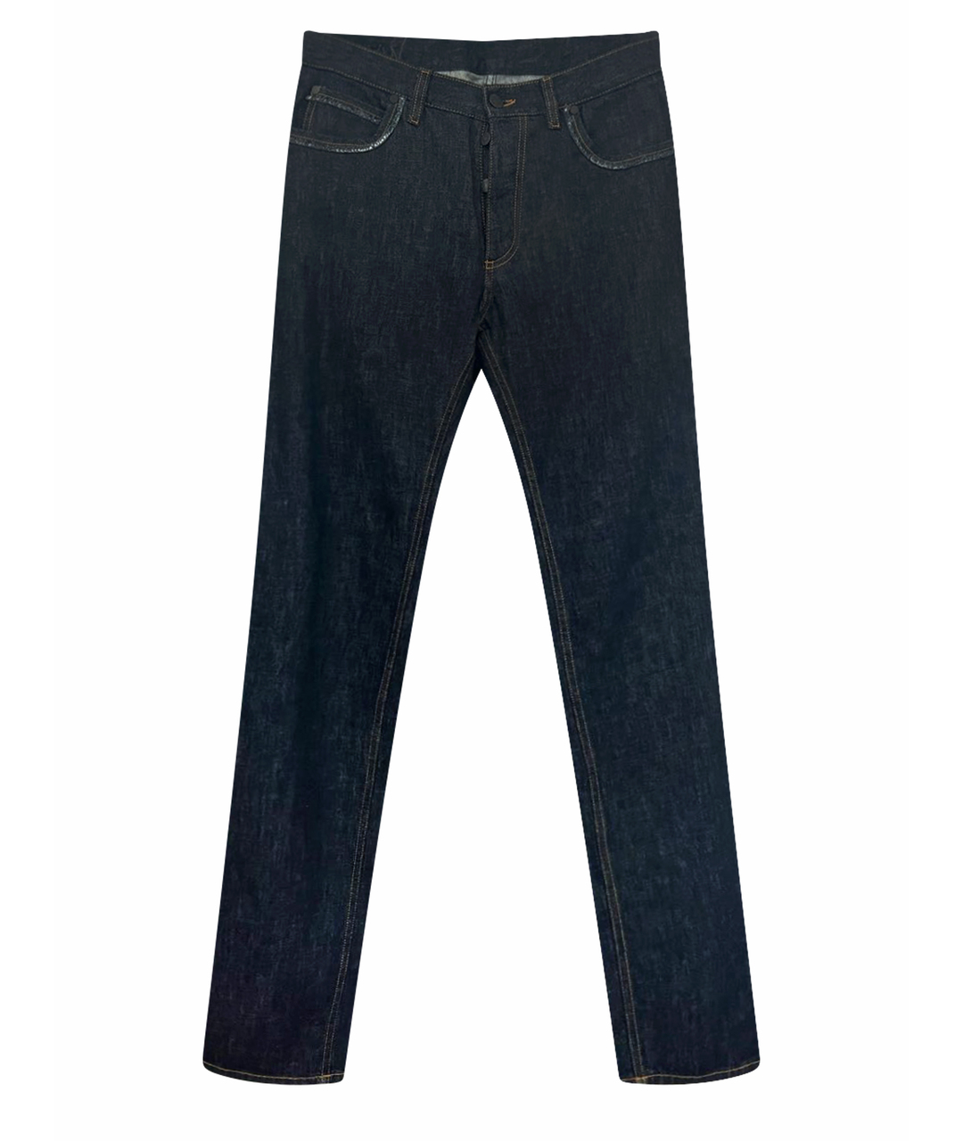LANVIN Синие хлопковые прямые джинсы, фото 1