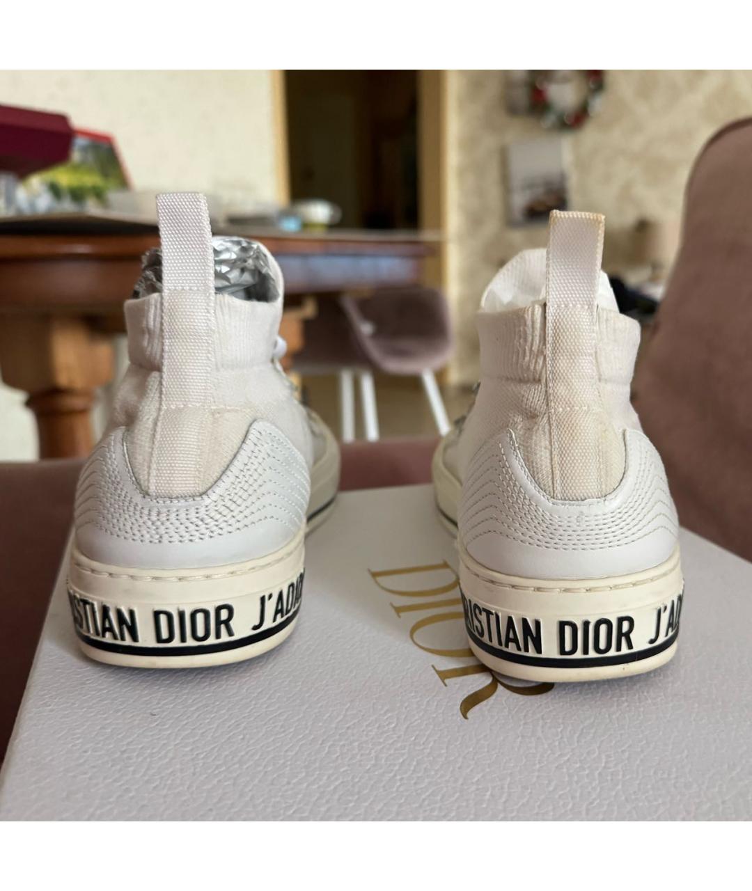 CHRISTIAN DIOR Белые текстильные кеды, фото 3