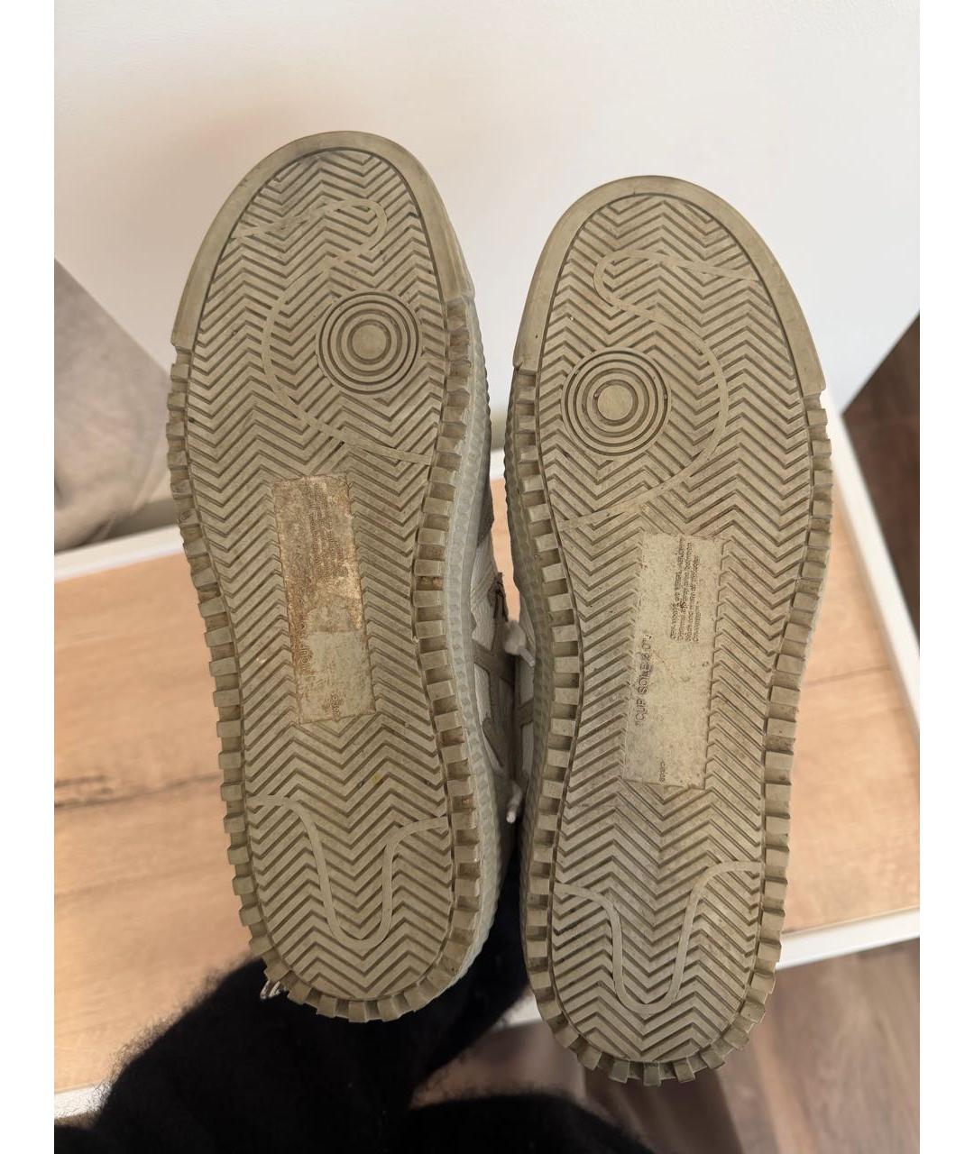 OFF-WHITE Бежевые замшевые кроссовки, фото 5