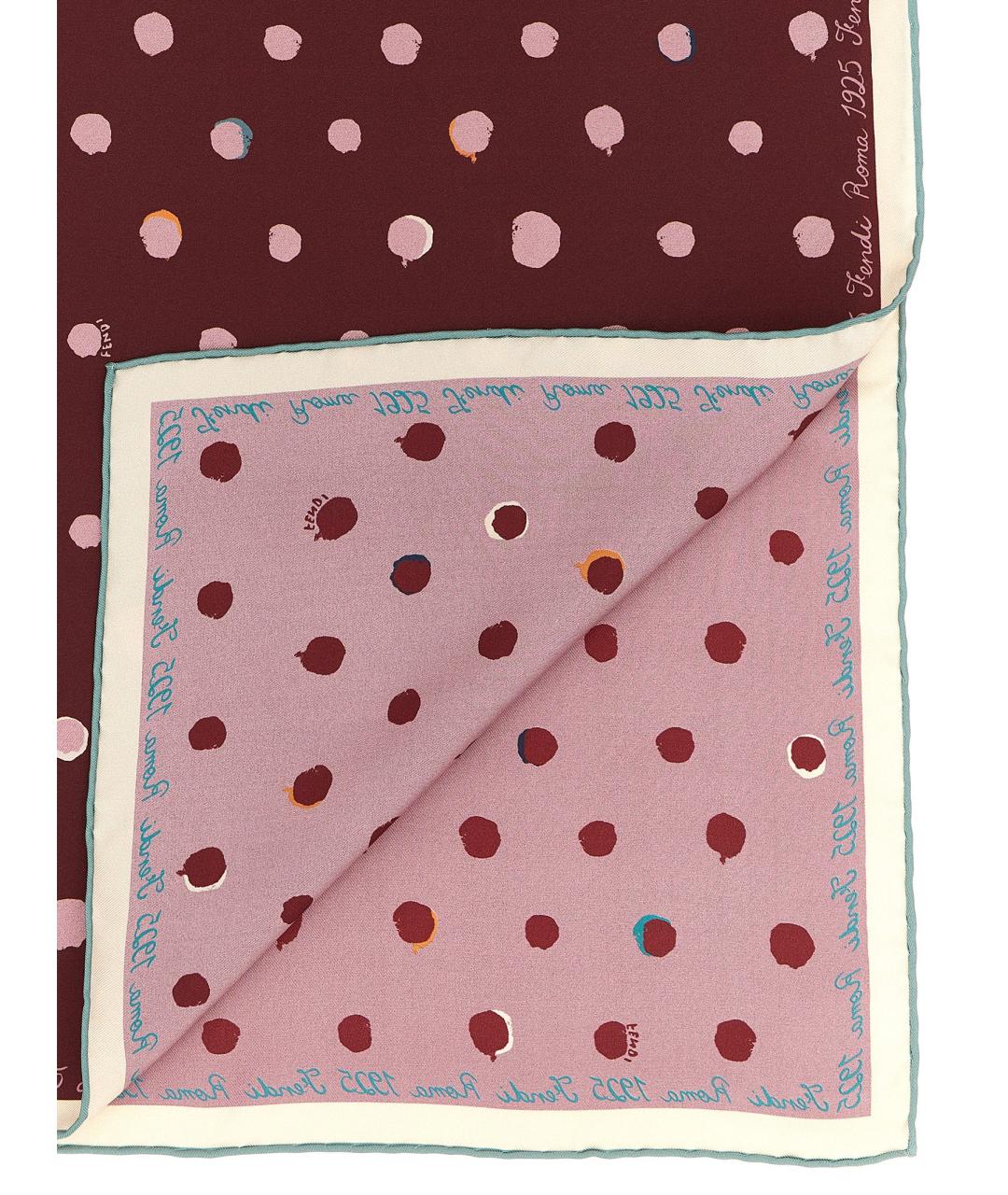 FENDI Мульти шелковый шарф, фото 3