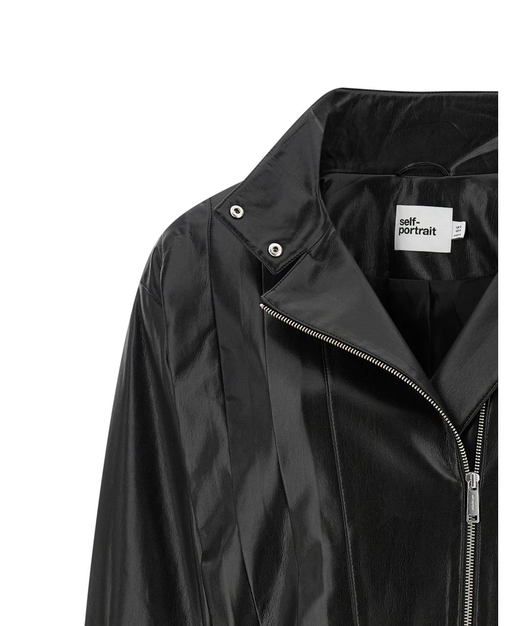 SELF-PORTRAIT Черная полиэстеровая куртка, фото 3