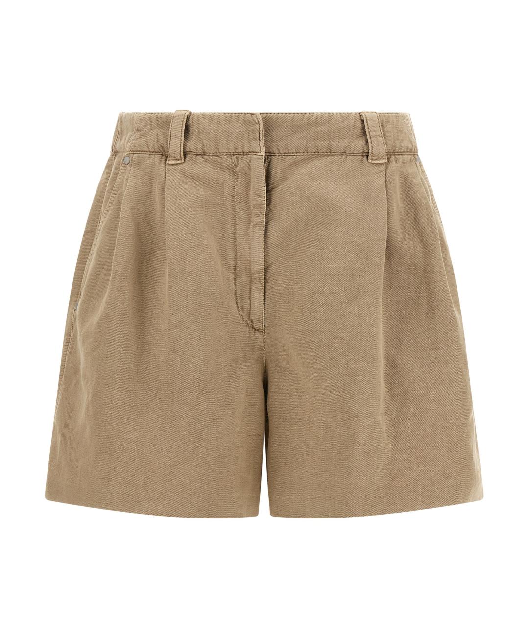 BRUNELLO CUCINELLI Бежевые хлопковые шорты, фото 1