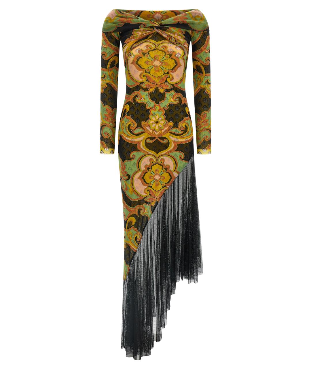 ETRO Мульти вискозное коктейльное платье, фото 1