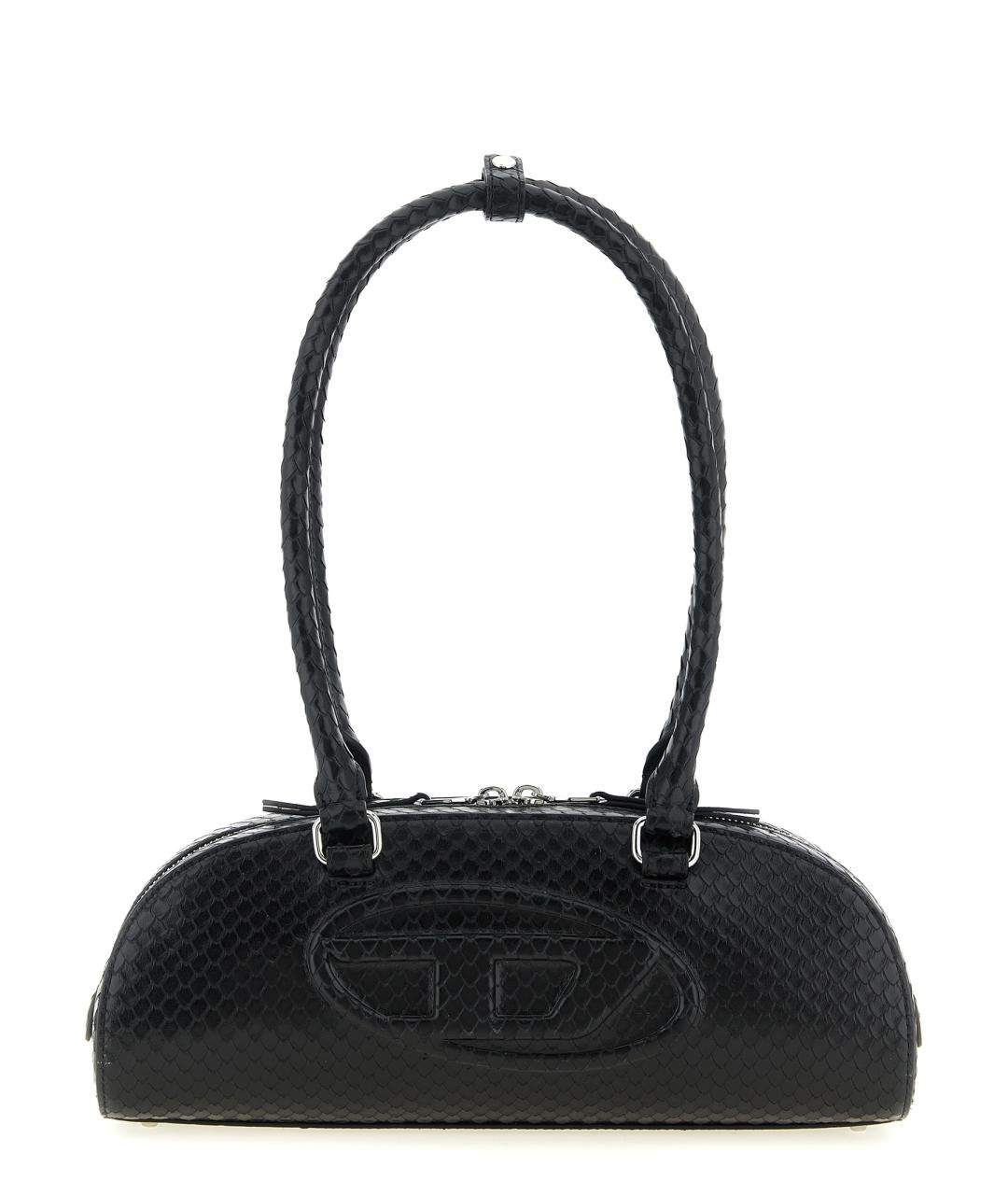 DIESEL Черная кожаная сумка через плечо, фото 1