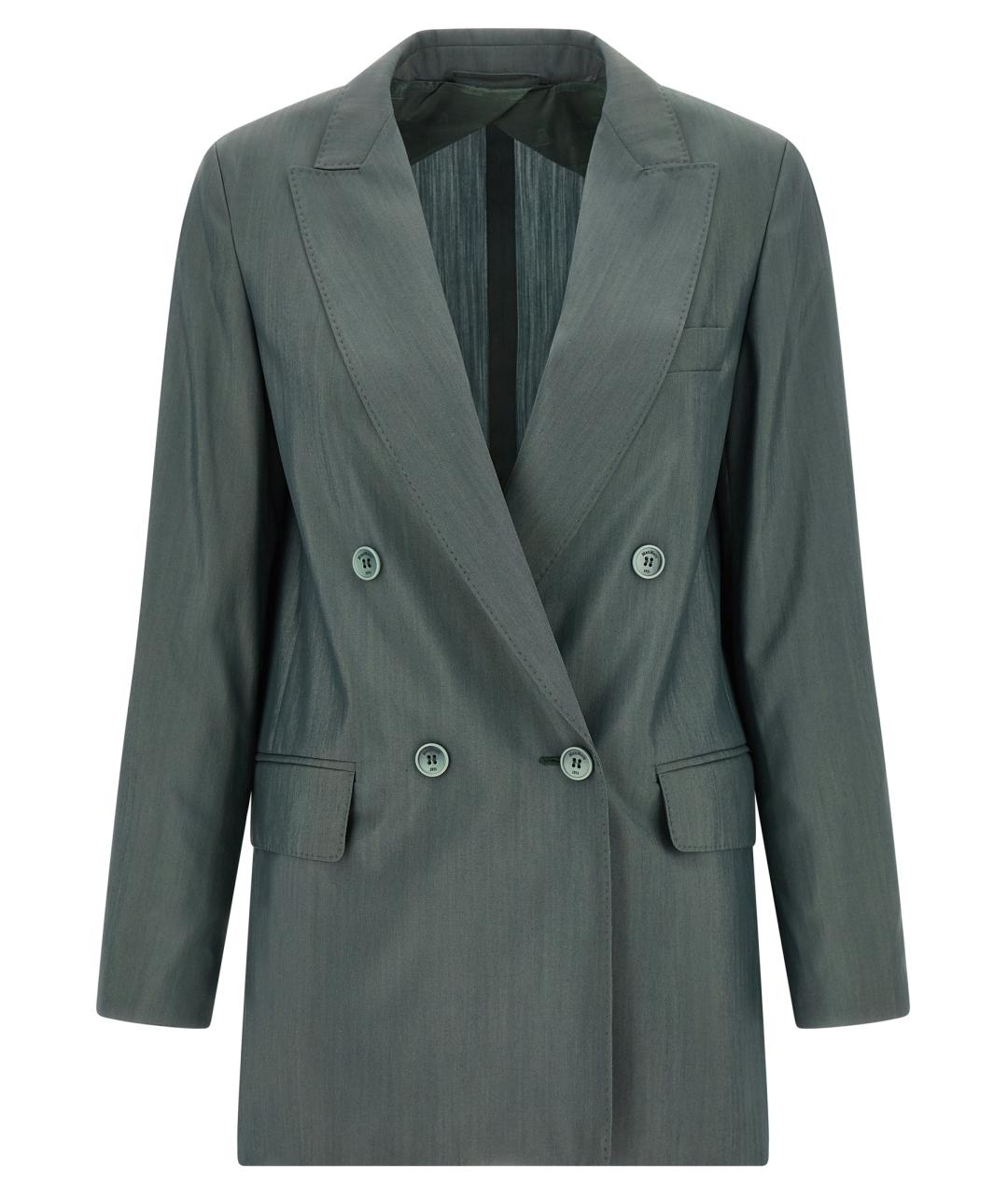 MAX MARA Зеленый шерстяной жакет/пиджак, фото 1