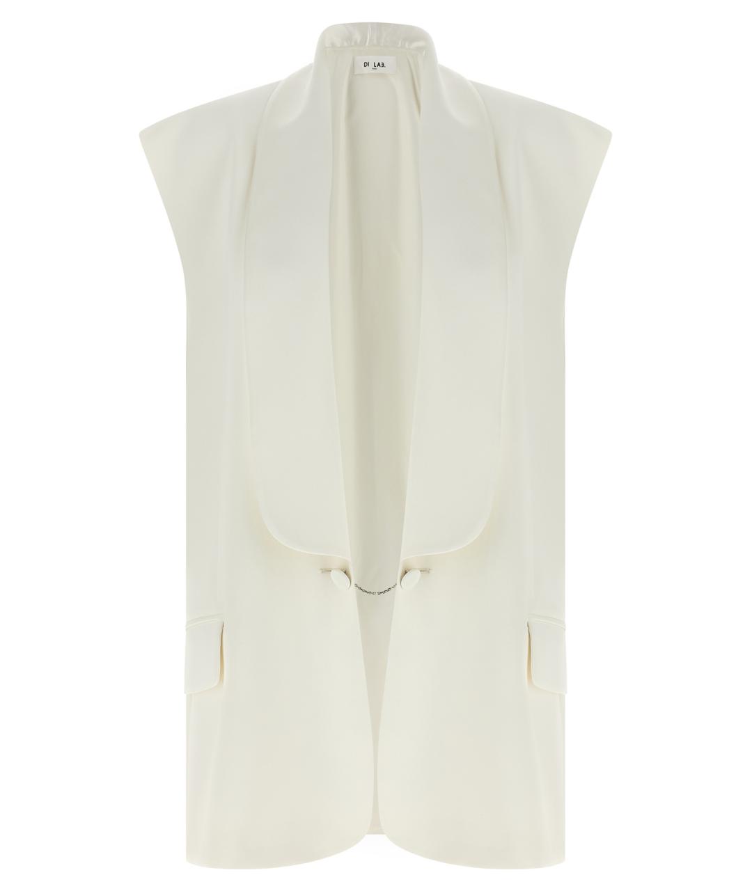 DI.LA3 PARI' Белый вискозный жилет, фото 1