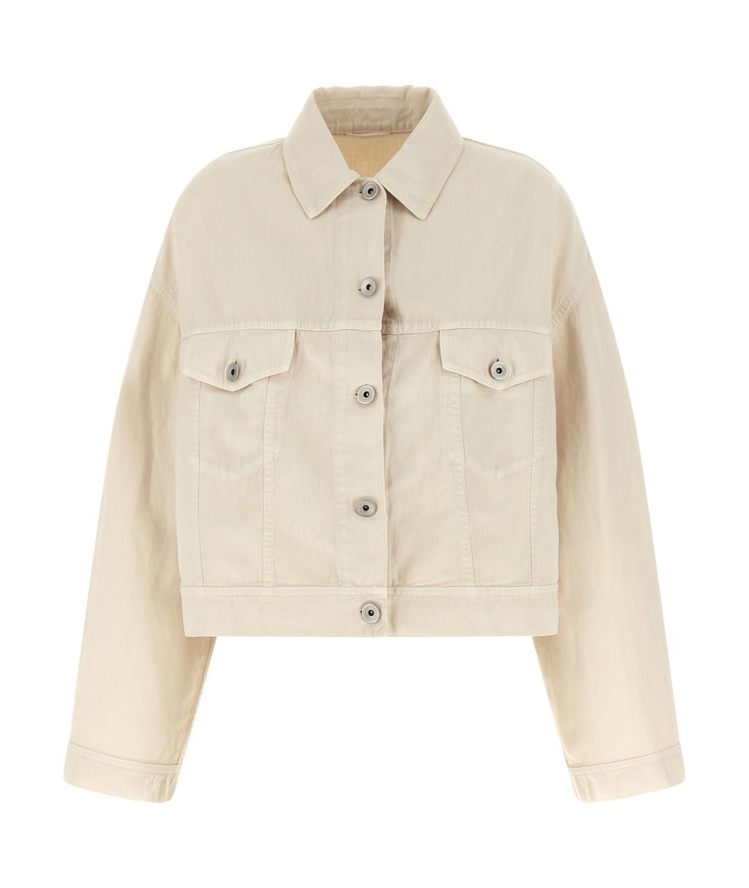 BRUNELLO CUCINELLI Бежевая хлопковая куртка, фото 1