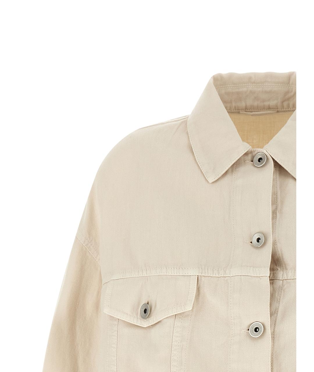 BRUNELLO CUCINELLI Бежевая хлопковая куртка, фото 3