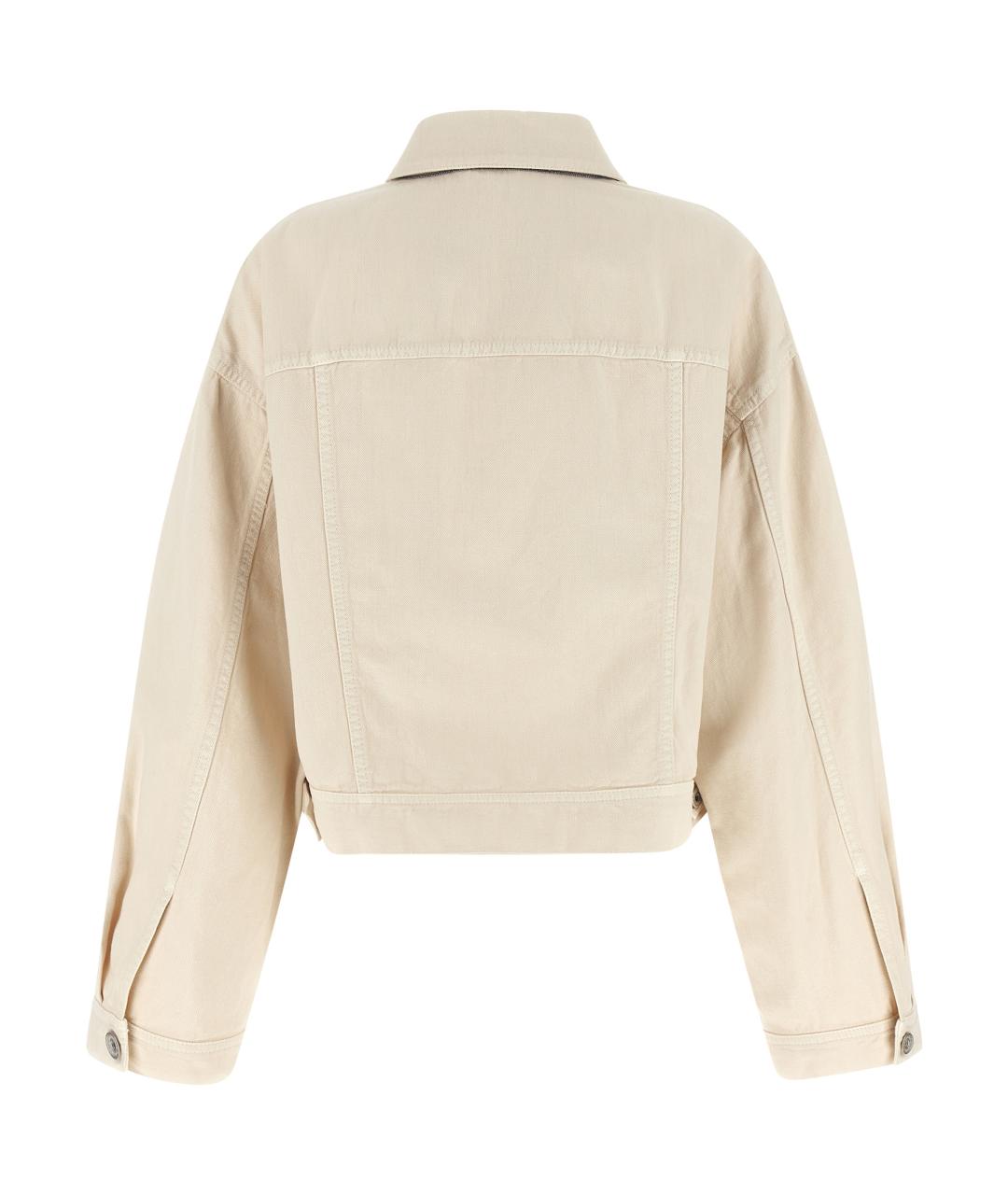 BRUNELLO CUCINELLI Бежевая хлопковая куртка, фото 2