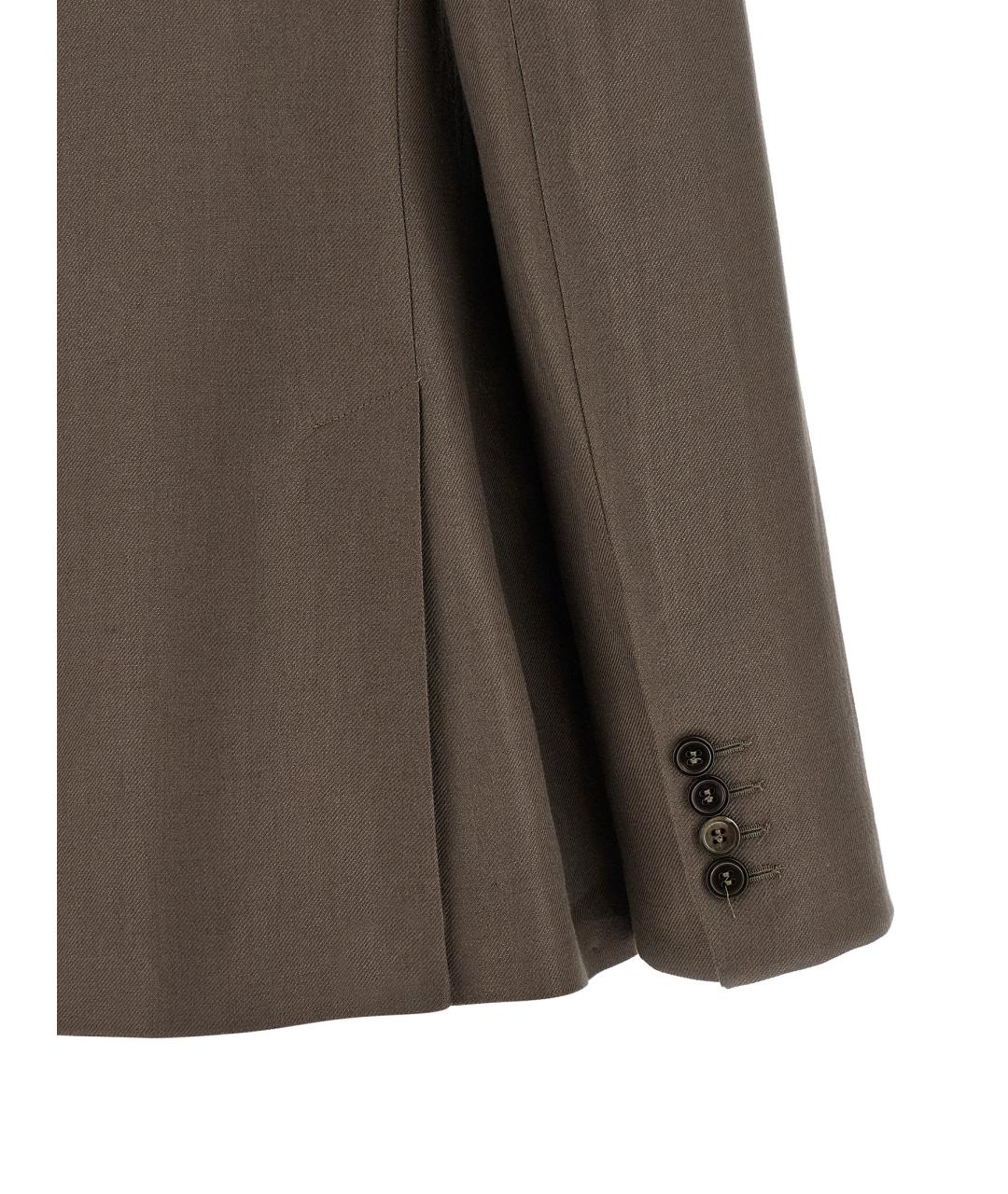 PESERICO Коричневый льняной жакет/пиджак, фото 4