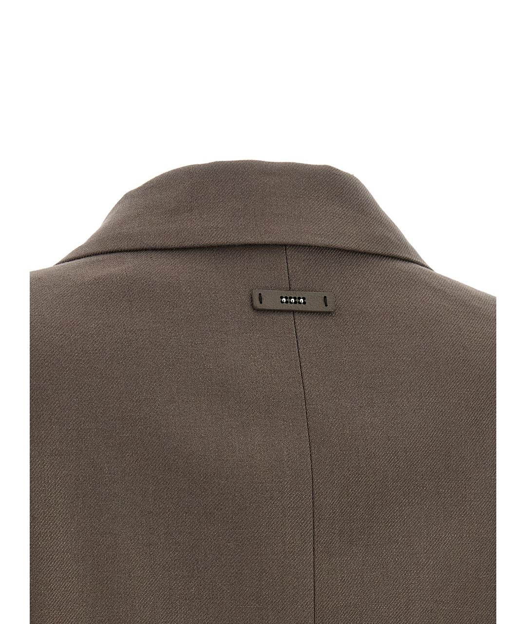 PESERICO Коричневый льняной жакет/пиджак, фото 5