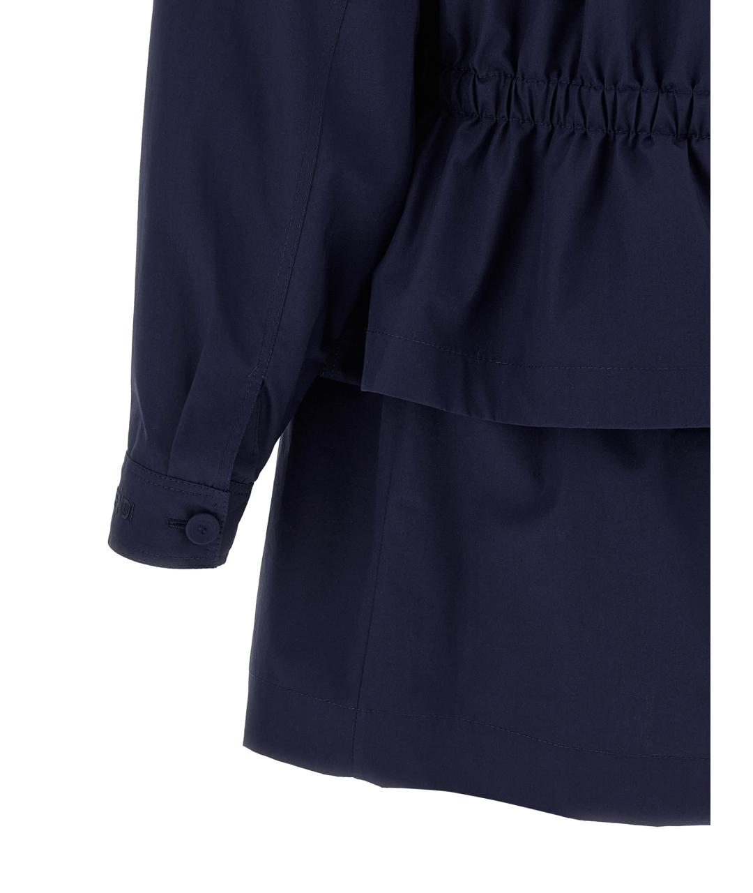 FENDI Синяя хлопковая парка, фото 4