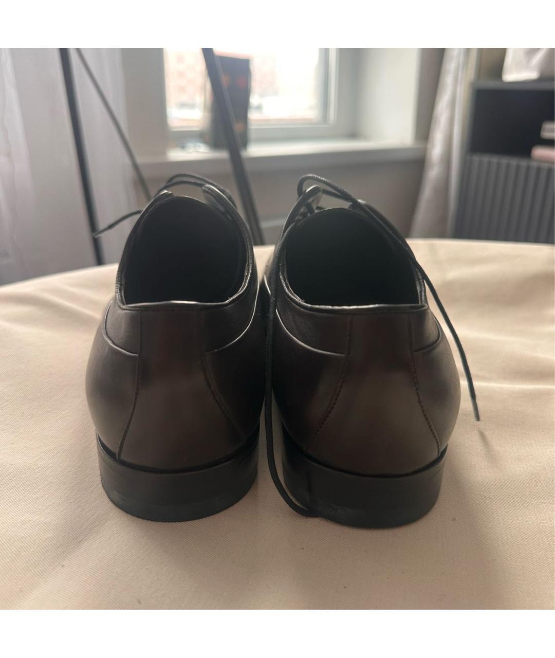 GUCCI Коричневые кожаные туфли, фото 4