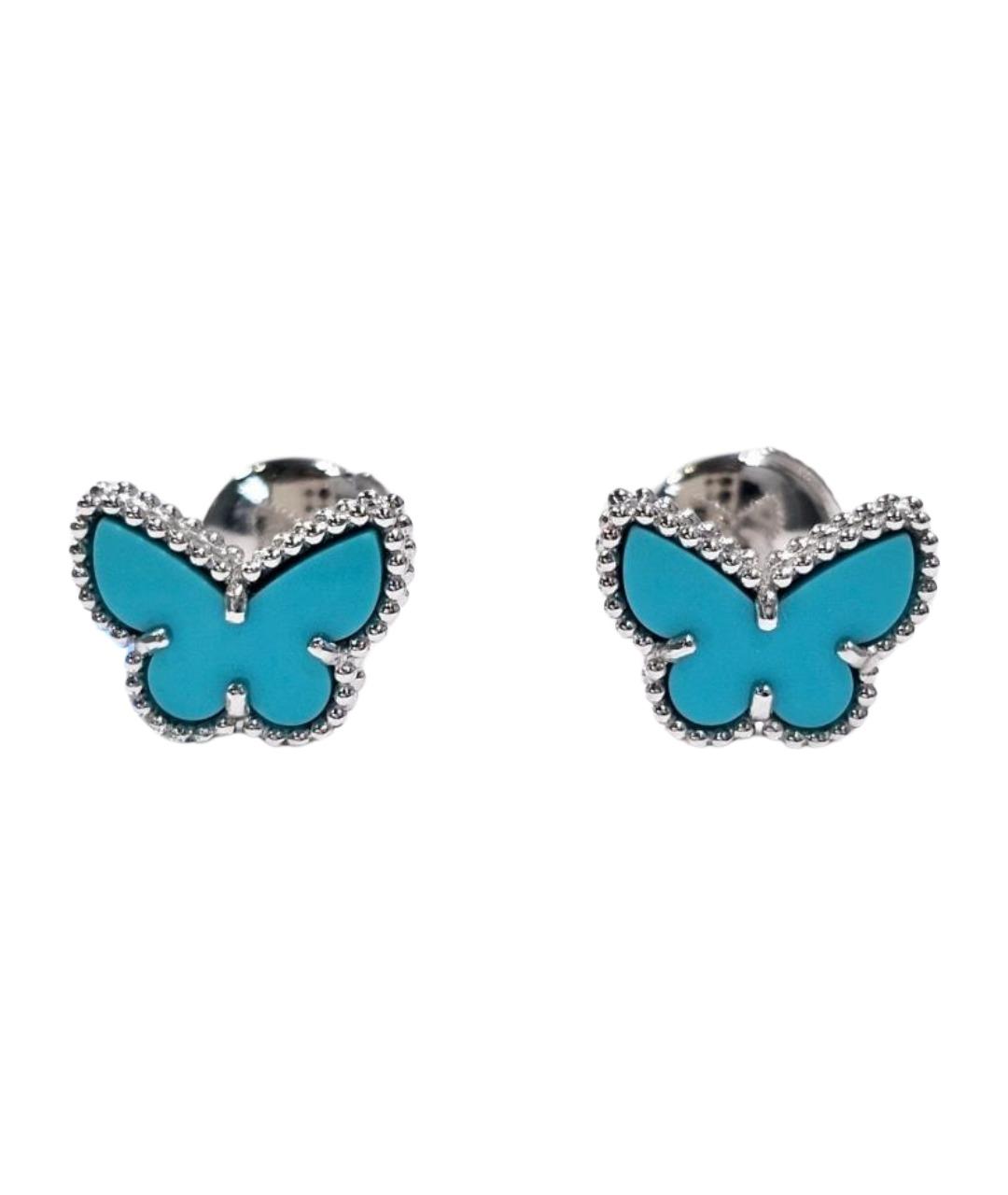 VAN CLEEF & ARPELS Голубые серьги из белого золота, фото 1