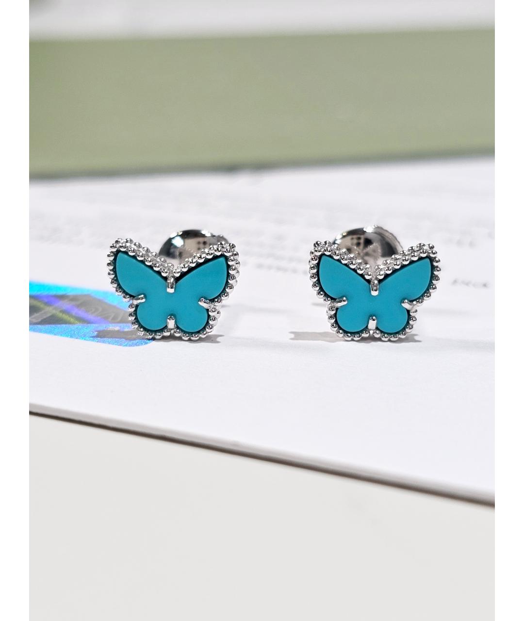 VAN CLEEF & ARPELS Голубые серьги из белого золота, фото 3