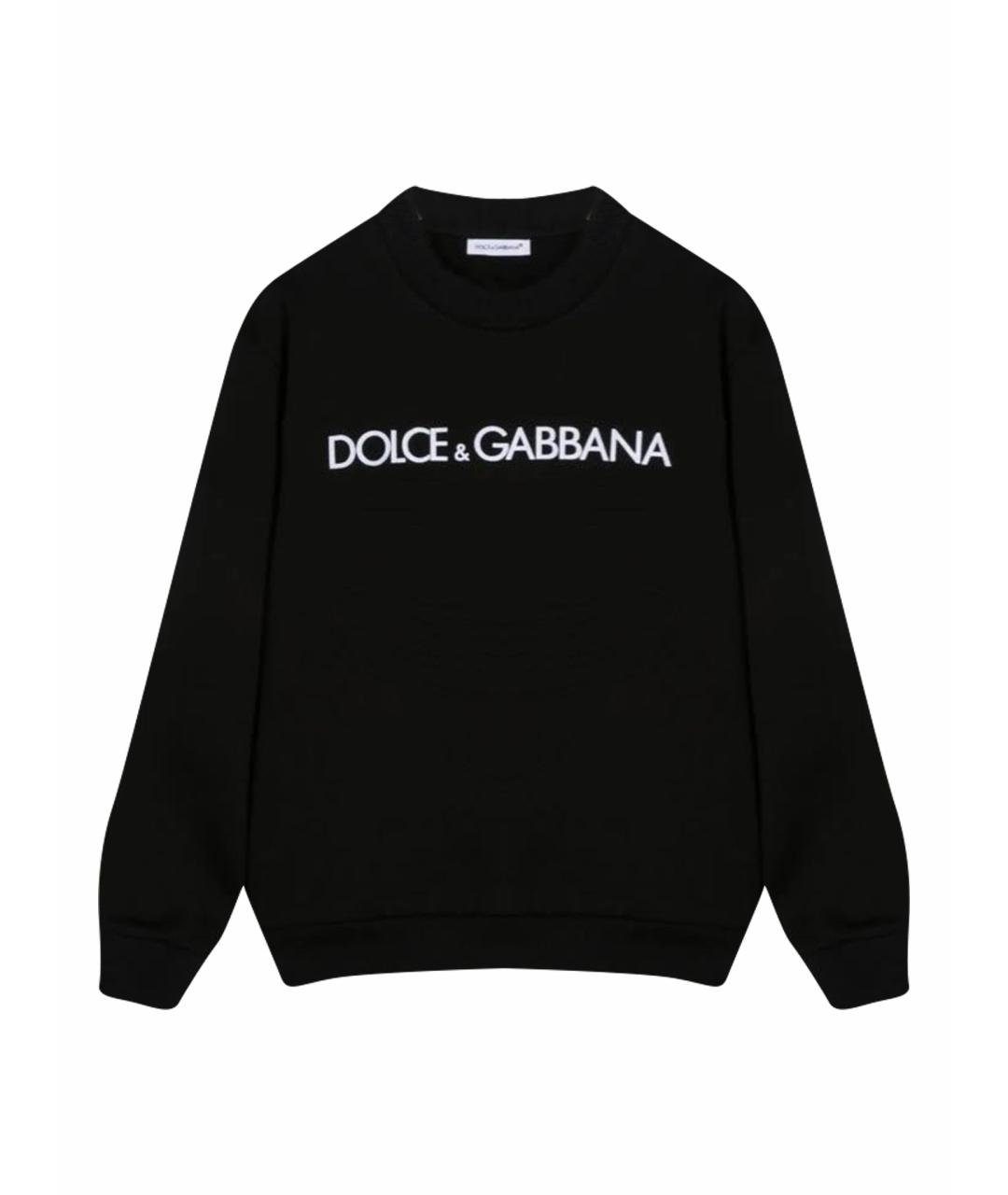 DOLCE&GABBANA Черный хлопковый джемпер / свитер, фото 1