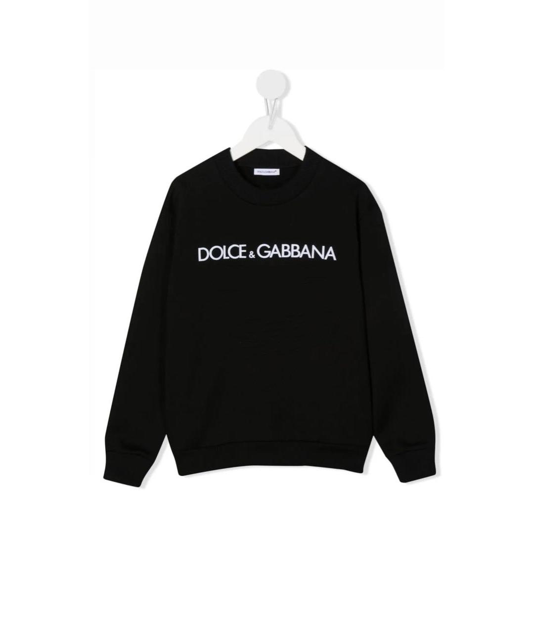 DOLCE&GABBANA Черный хлопковый джемпер / свитер, фото 5