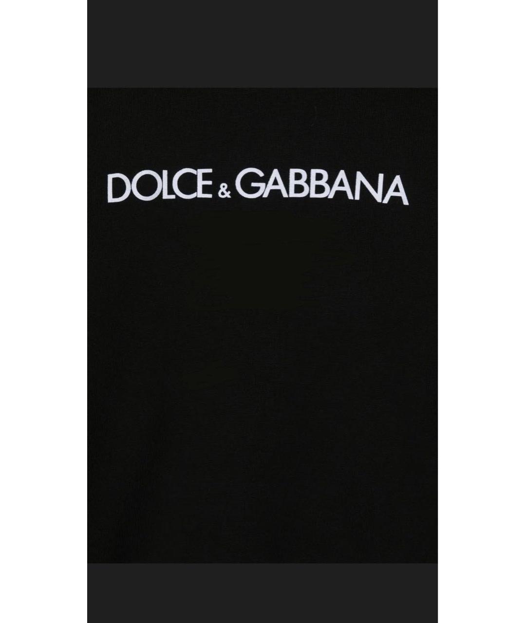 DOLCE&GABBANA Черный хлопковый джемпер / свитер, фото 3