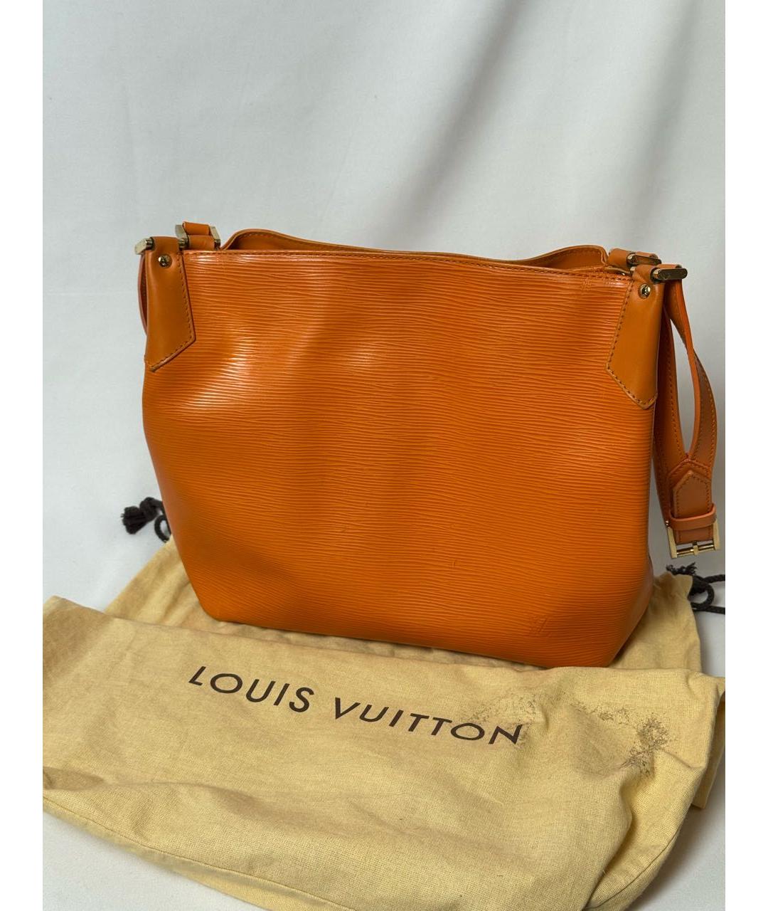 LOUIS VUITTON Оранжевая кожаная сумка через плечо, фото 8