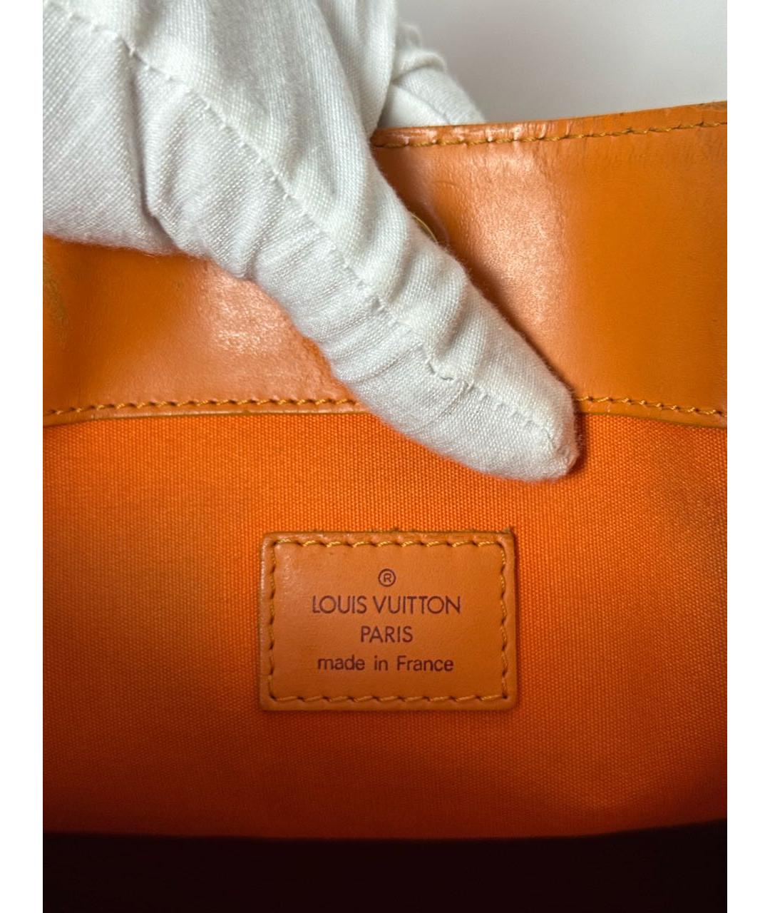 LOUIS VUITTON Оранжевая кожаная сумка через плечо, фото 6