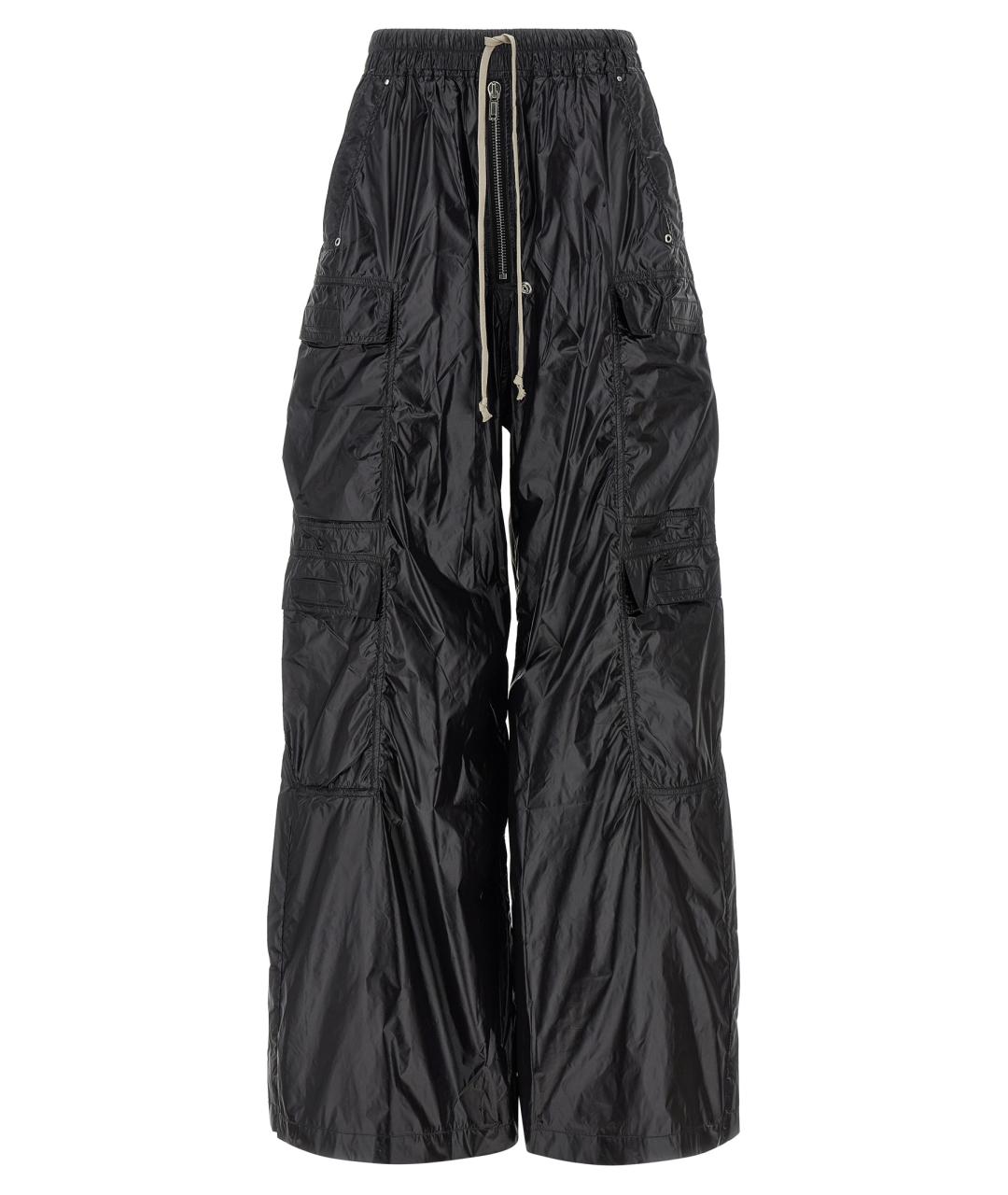 RICK OWENS DRKSHDW Черные полиамидовые брюки широкие, фото 1