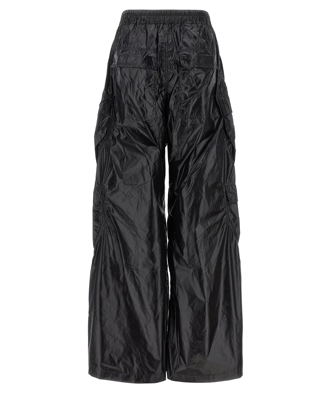 RICK OWENS DRKSHDW Черные полиамидовые брюки широкие, фото 2