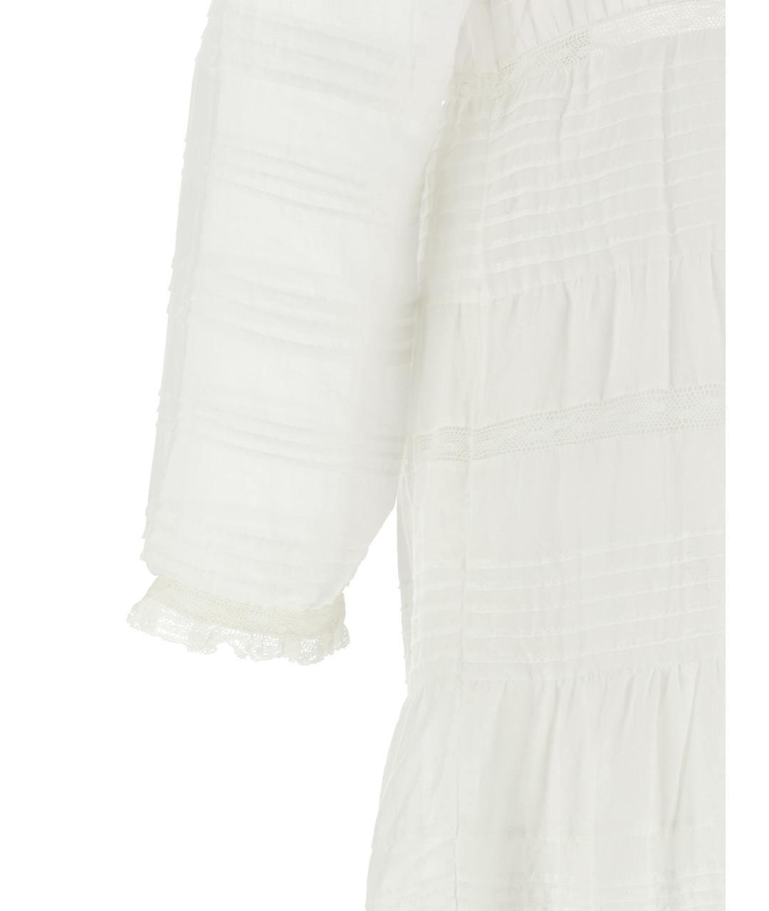ISABEL MARANT ETOILE Белое хлопковое повседневное платье, фото 4