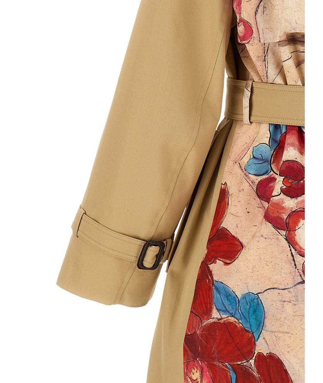 WEEKEND MAX MARA Бежевый хлопковый тренч/плащ, фото 5