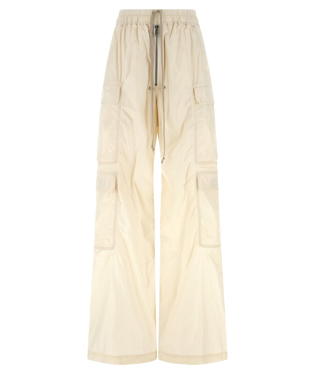 RICK OWENS DRKSHDW Бежевые полиамидовые прямые брюки, фото 1