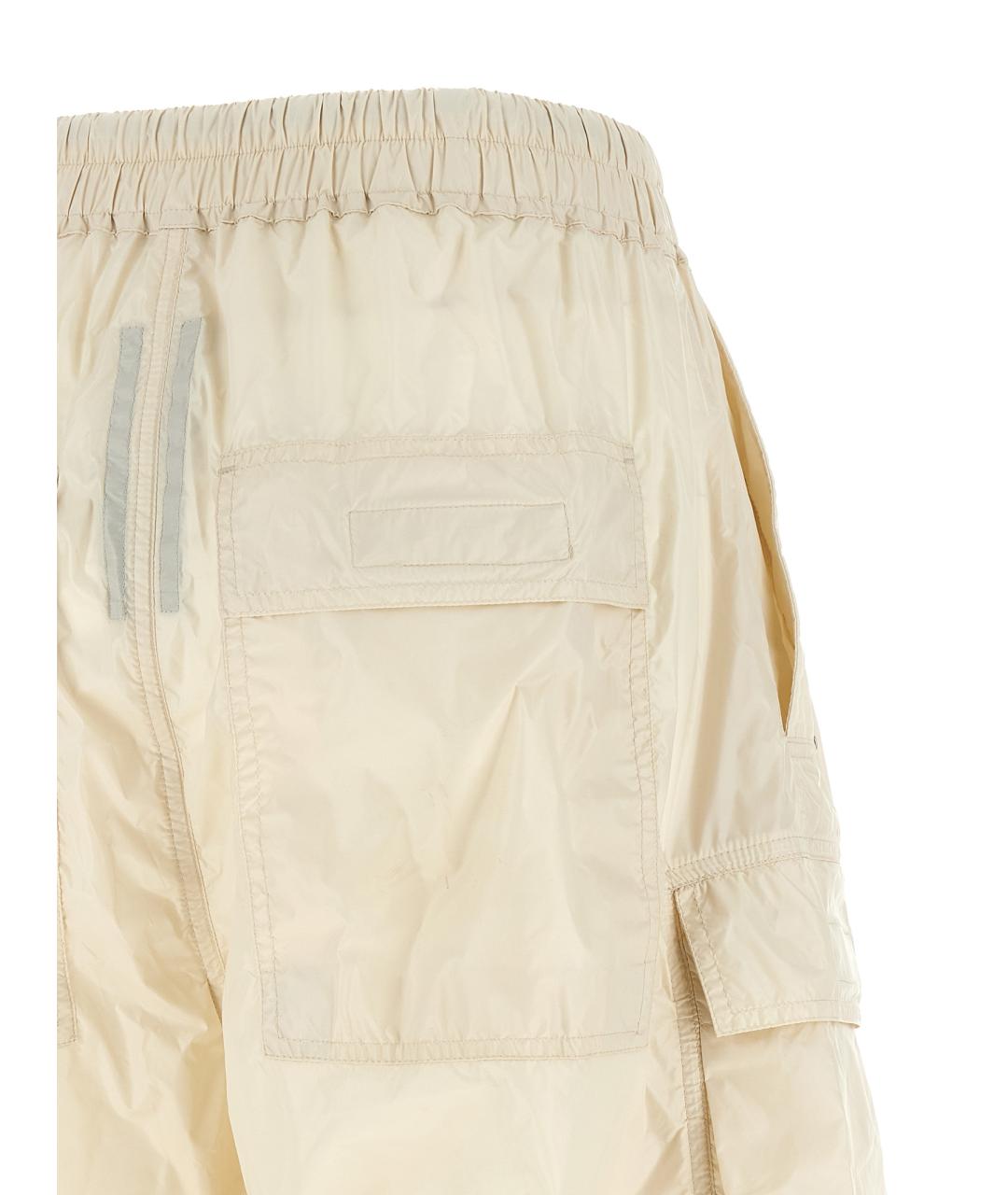 RICK OWENS DRKSHDW Бежевые полиамидовые прямые брюки, фото 4