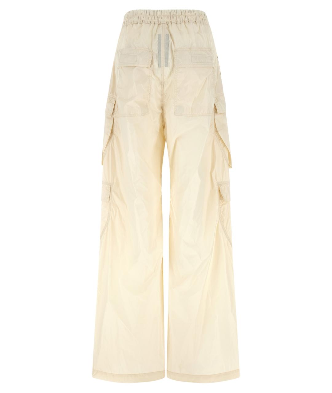 RICK OWENS DRKSHDW Бежевые полиамидовые прямые брюки, фото 2
