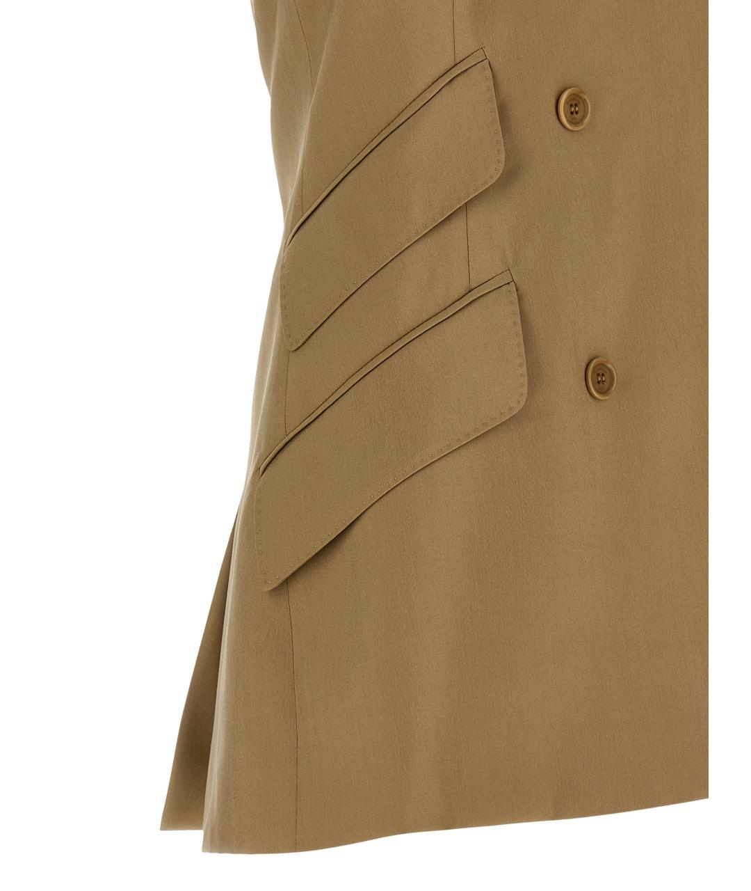 MAX MARA Бежевый шерстяной жакет/пиджак, фото 4