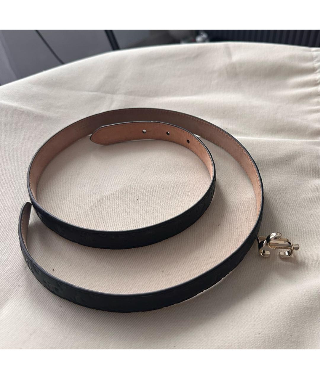JIMMY CHOO Черный кожаный ремень, фото 4