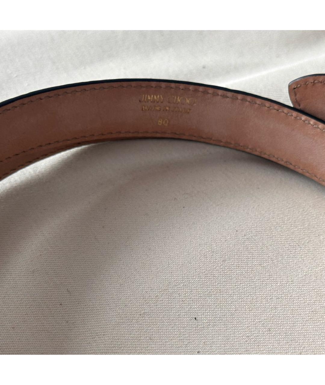 JIMMY CHOO Черный кожаный ремень, фото 3