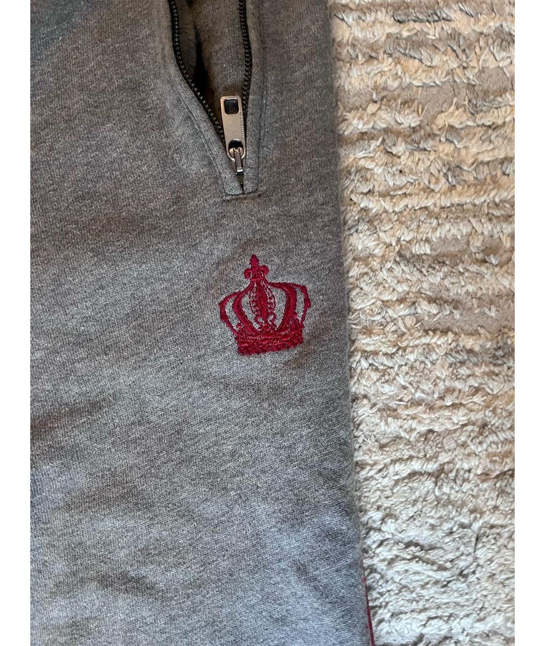 DOLCE&GABBANA Серые хлопковые повседневные брюки, фото 3