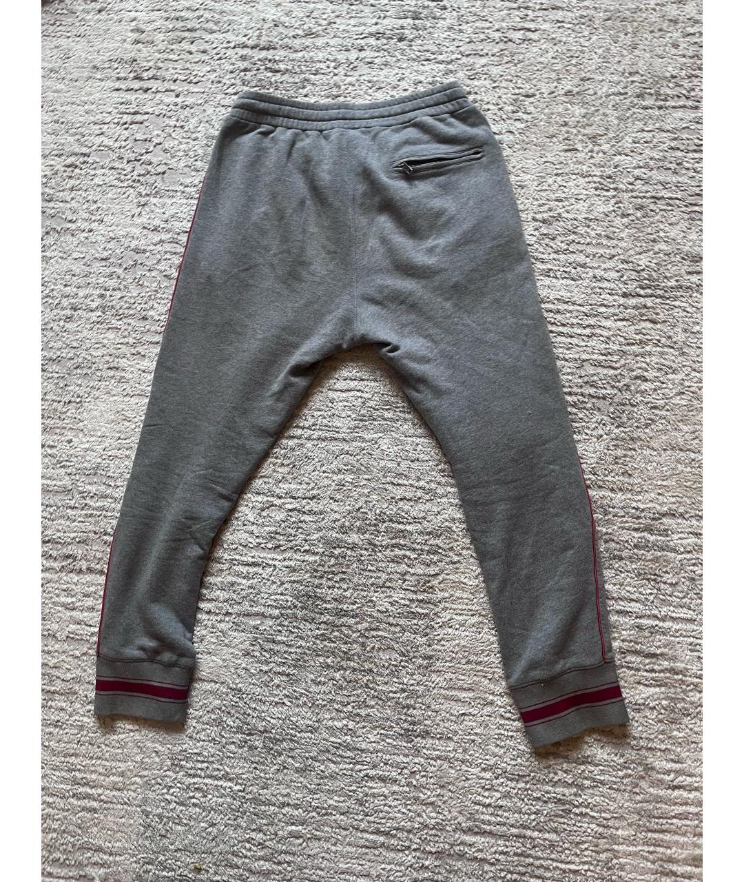 DOLCE&GABBANA Серые хлопковые повседневные брюки, фото 2