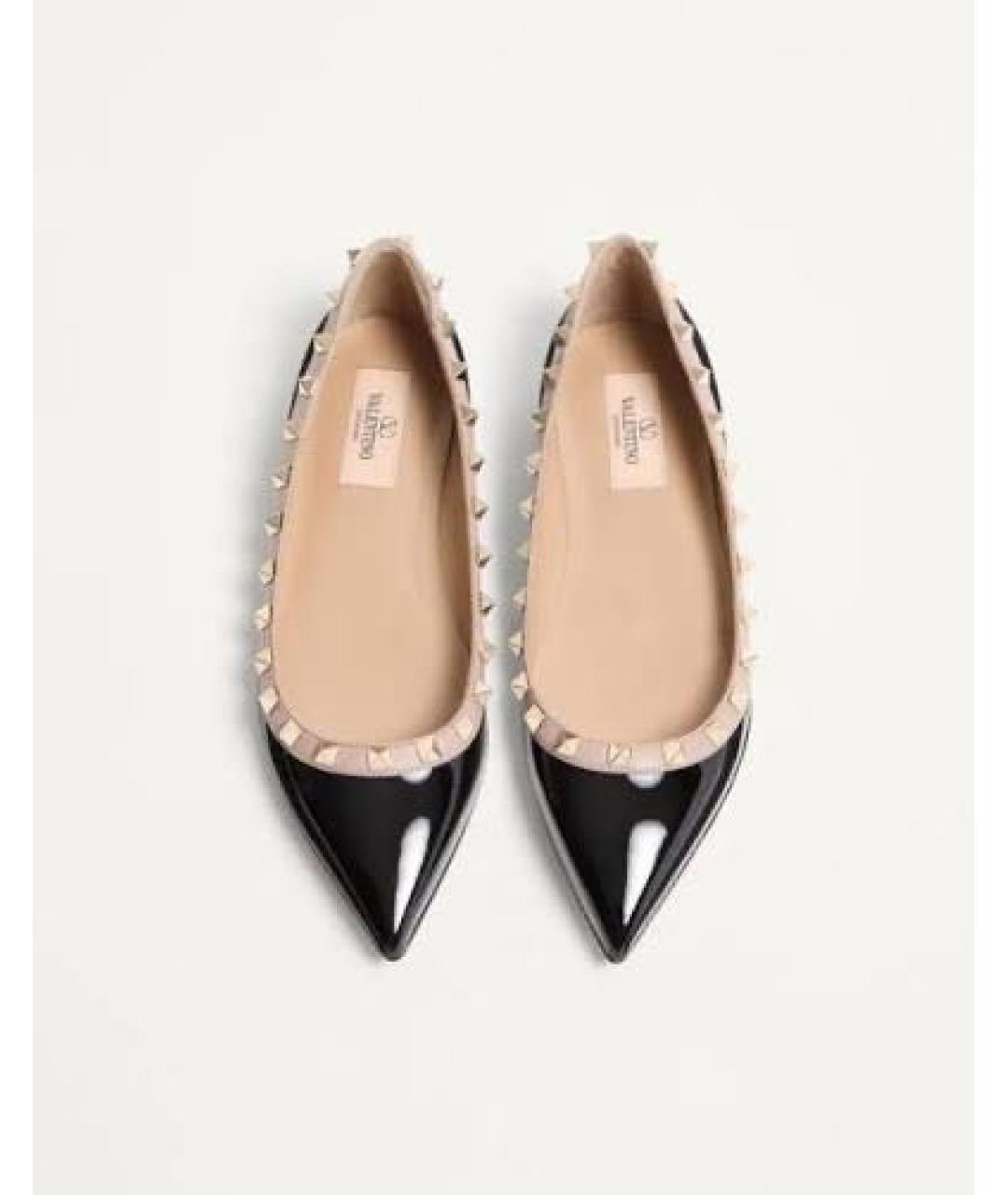 VALENTINO Черные балетки из лакированной кожи, фото 2