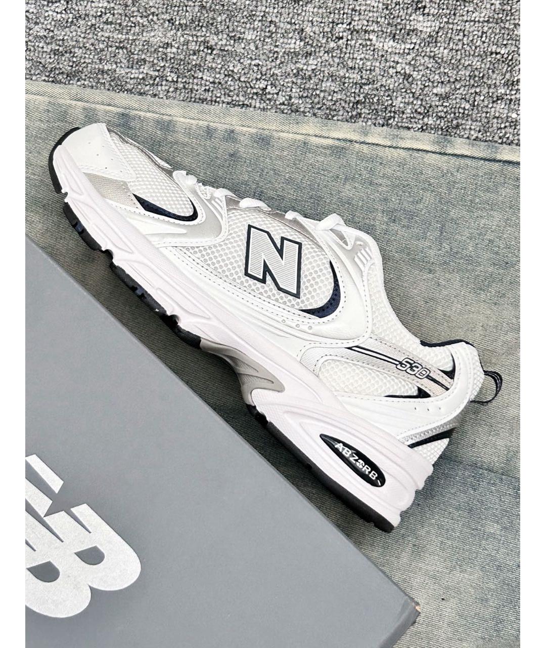 NEW BALANCE Белые текстильные кроссовки, фото 8