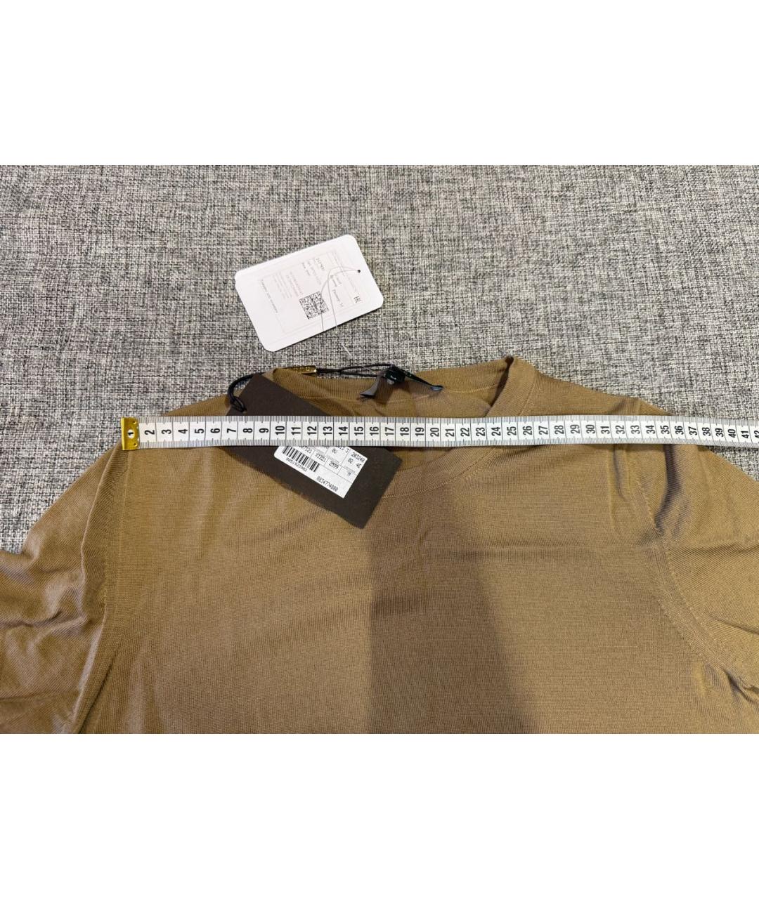 GUCCI Коричневый шерстяной джемпер / свитер, фото 7