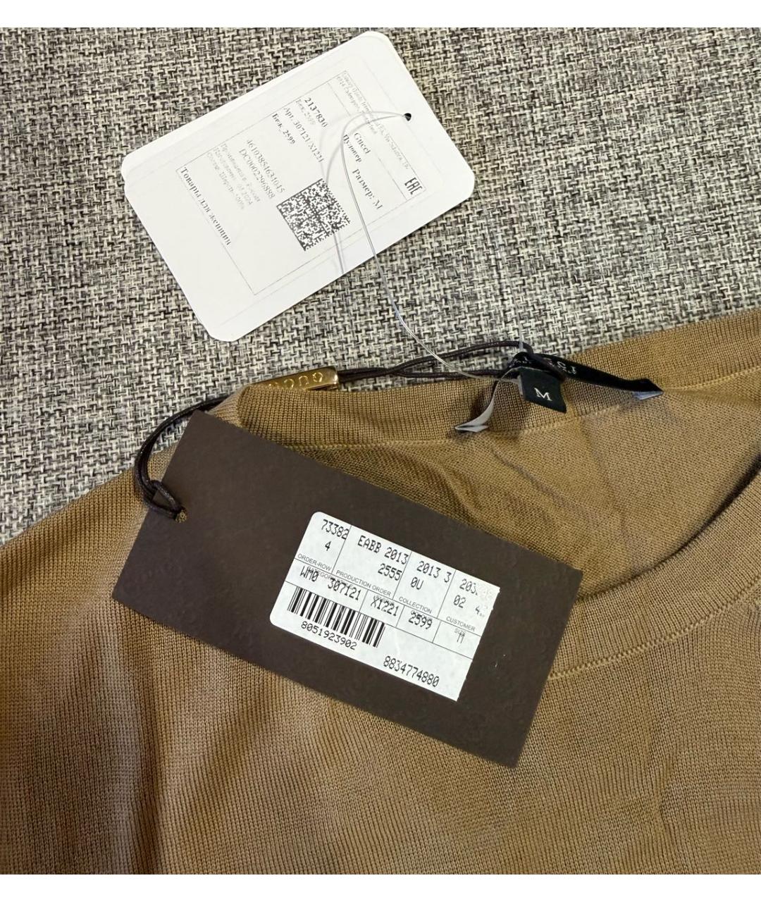 GUCCI Коричневый шерстяной джемпер / свитер, фото 5