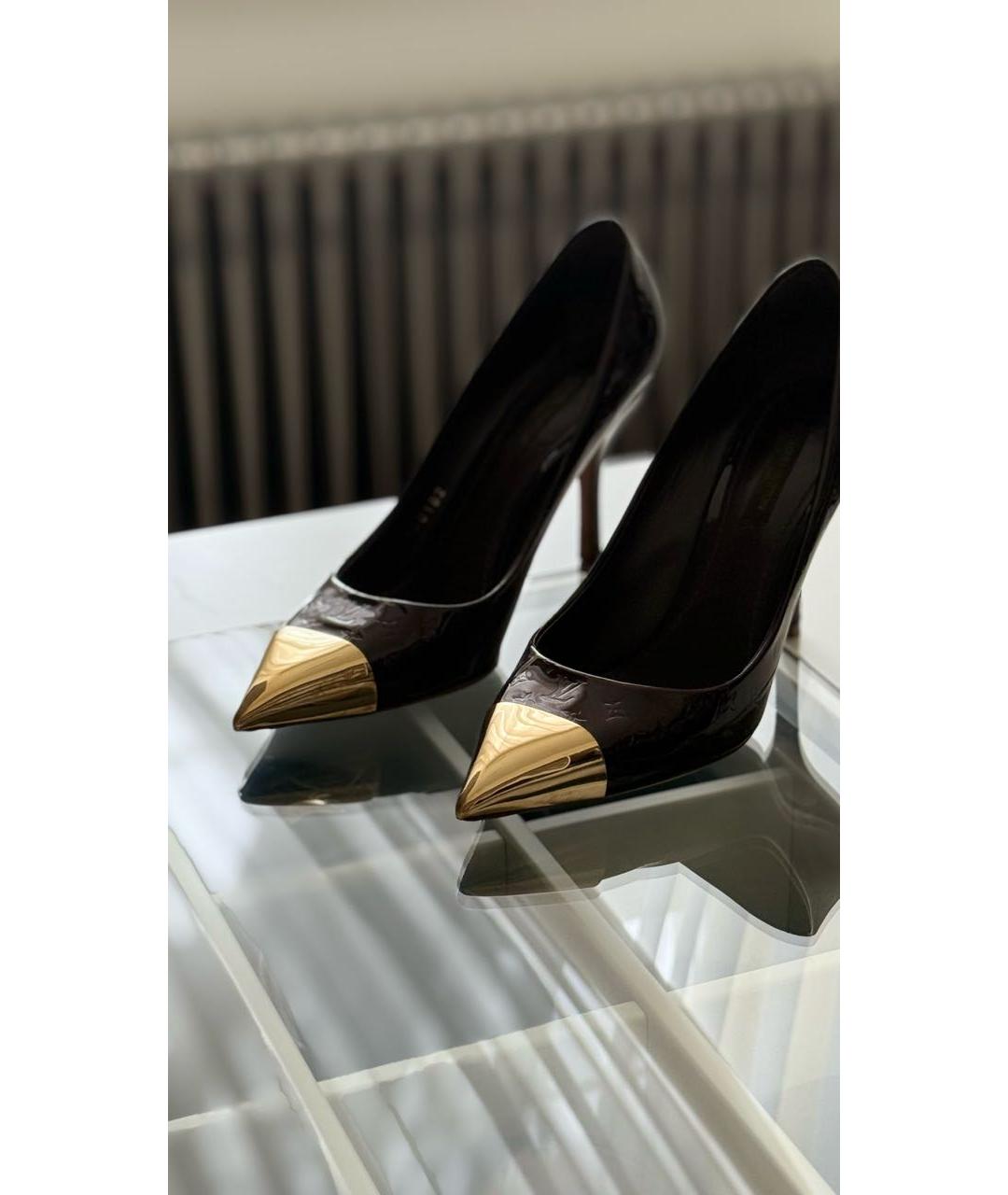 LOUIS VUITTON Бордовые туфли из лакированной кожи, фото 3